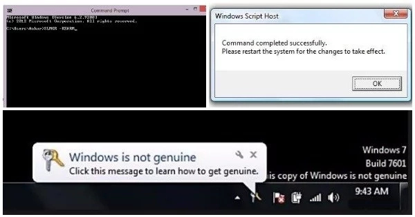 How to fix windows 7 not genuine black screen