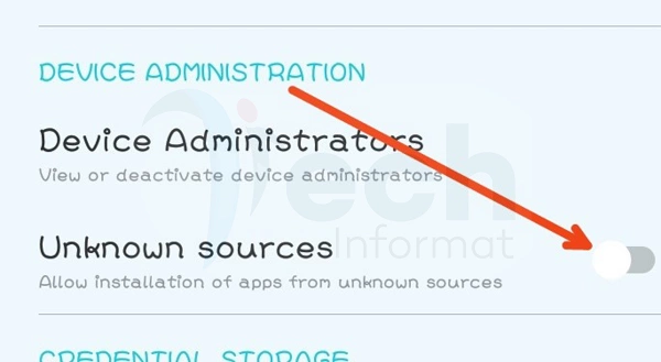 allow installation of apps from unknown sources