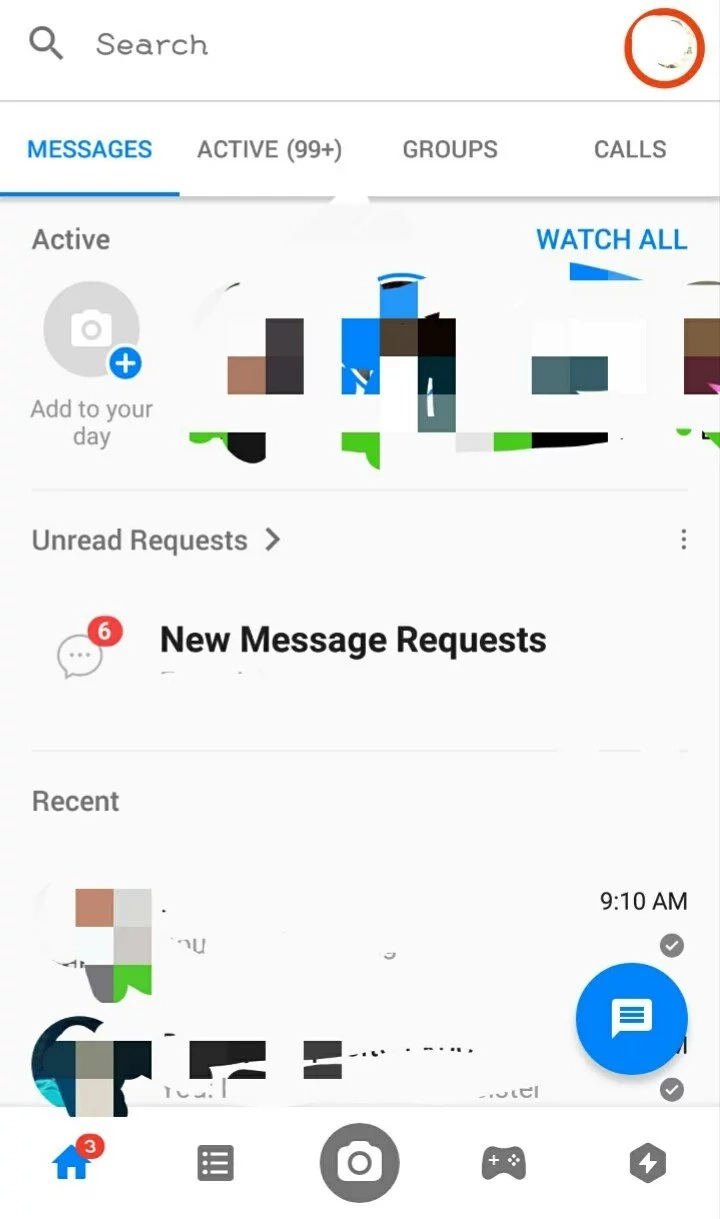 Android messenger chat heads active