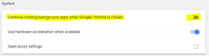 Google chrome settings you may want to disable